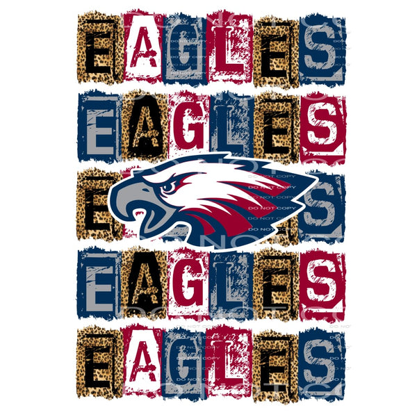 Eagle Block RED BLUE # 88821 JOPLIN Sublimation - Heat 
