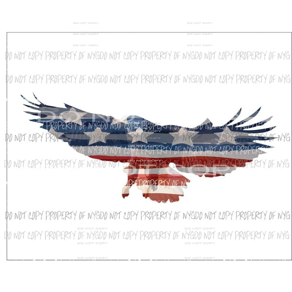 EAGLE red white blue american flag Sublimation transfers Heat Transfer