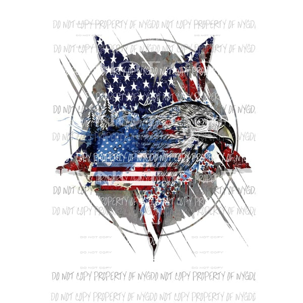 Eagle Star #1 american USA Sublimation transfers Heat Transfer