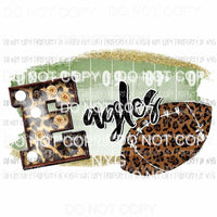 Eagles football field leopard Sublimation transfers Heat Transfer
