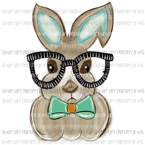 Easter bunny glasses 1 Sublimation transfers Heat Transfer