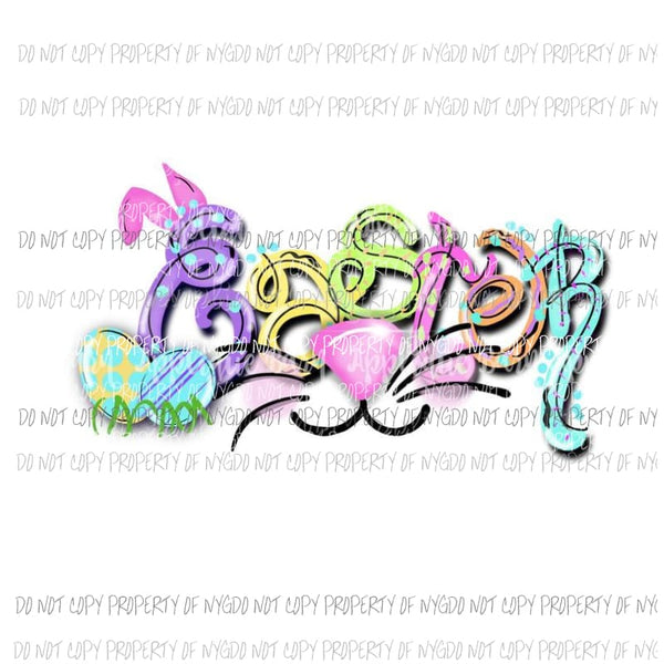 Easter Bunny nose Sublimation transfers Heat Transfer