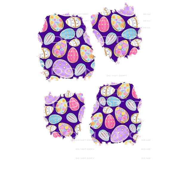 Easter Egg Patches Sublimation transfers - Heat Transfer