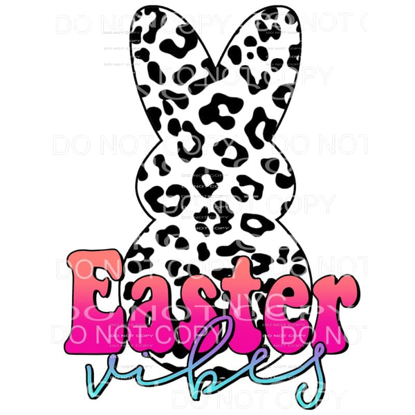 Easter Vibes Leopard Peeps Bunny Sublimation transfers - 