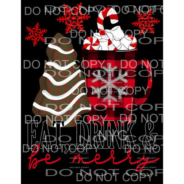 Eat Drink & Be Merry Chocolate Tree Snack Cake Red Buffalo 