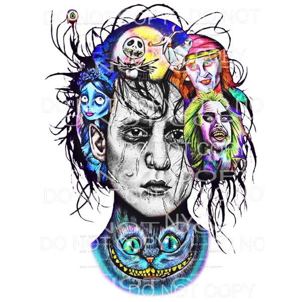Edward Scissorhands Silhouette Bettlejuice Corpse Bride 