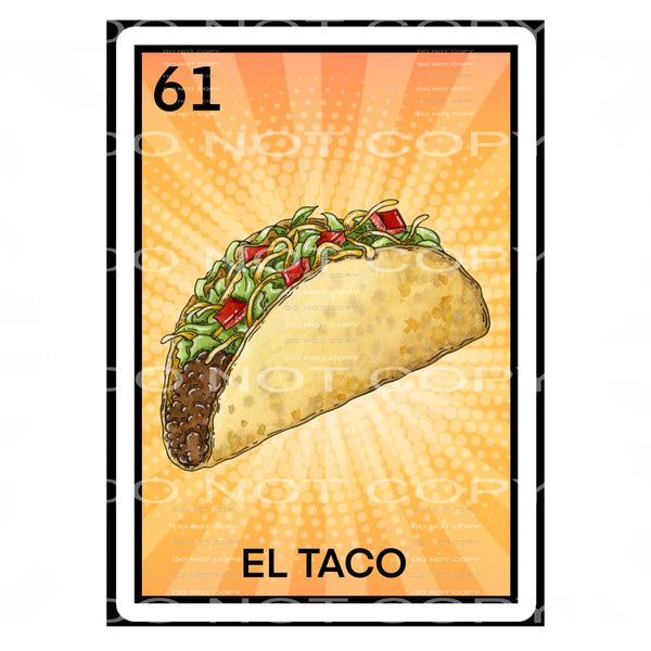 el taco #4951 Sublimation transfers - Heat Transfer