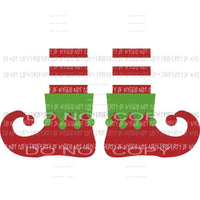 Elf Feet red green stripes Sublimation transfers Heat Transfer