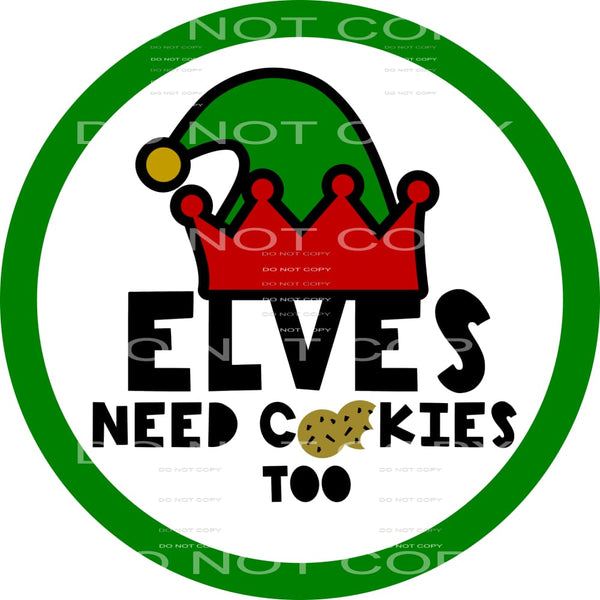 elves need cookies too #7402 Sublimation transfers - Heat 