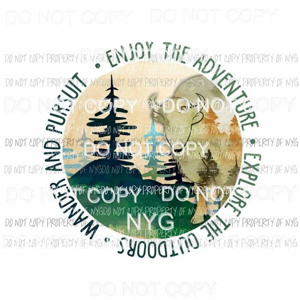 Enjoy The Adventure buffalo Sublimation transfers Heat Transfer