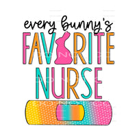 every bunny’s favorite nurse #4830 Sublimation transfers - 