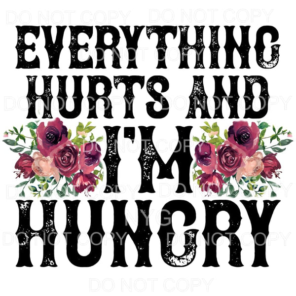 Everything Hurts And I’m Hungry Purple Flowers #1386 
