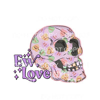 Eww Love Purple Sweetheart Candy Skull Valentines Day #2256 