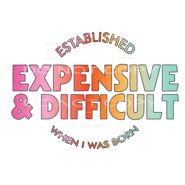 Expensive and difficult # 6619 Sublimation transfers - Heat