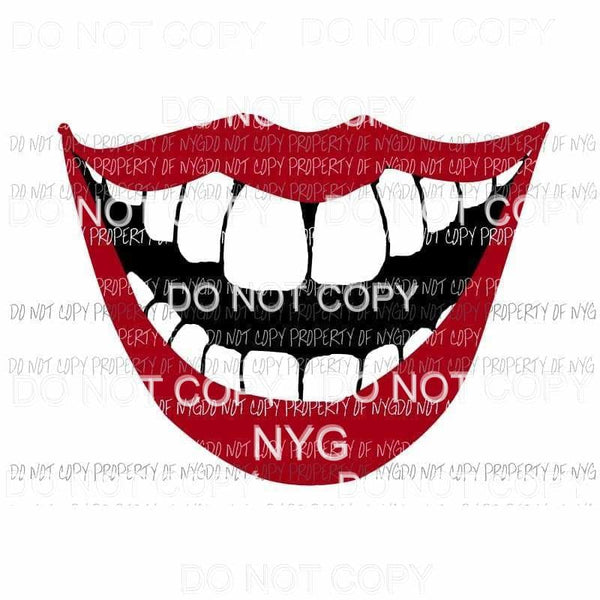 Face mask Lips # 2 and when you open you see teeth Sublimation transfers Heat Transfer