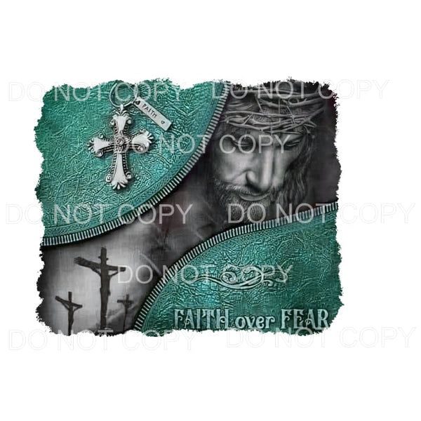 Faith Over Fear #4031 Sublimation transfers - Heat Transfer