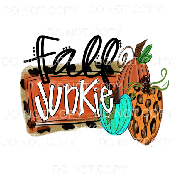 Fall Junkie Leopard Pumpkin Trio Sublimation transfers - 