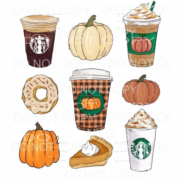 Fall Pumpkin Spice Coffee Pie Donuts Pumpkins Pie #630 