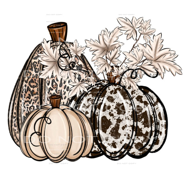Fall Pumpkins Neutrals # 1048 Sublimation transfers - Heat 