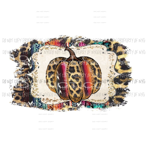 fall serape pumpkin Sublimation transfers Heat Transfer