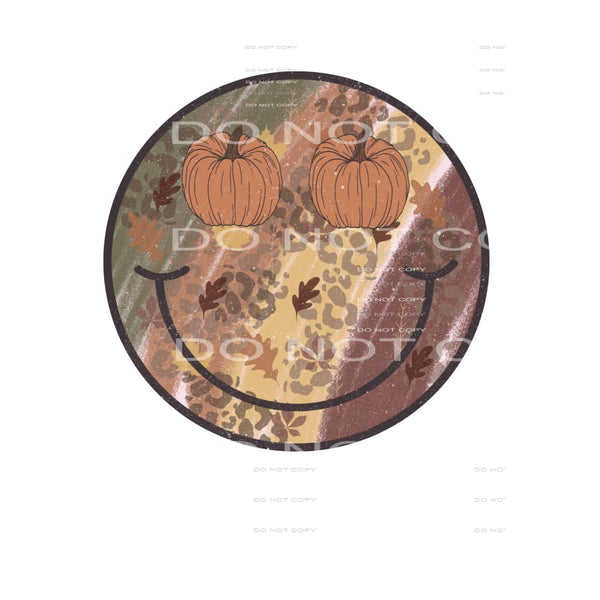 Fall Smile Face # 5527 Sublimation transfers - Heat Transfer