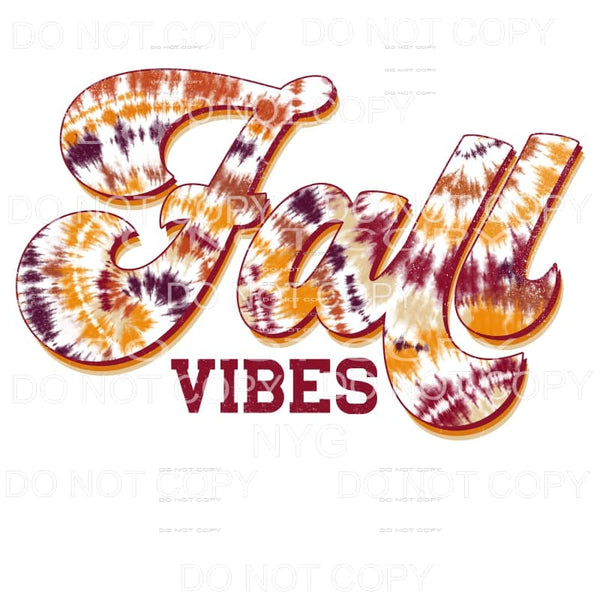 Fall Vibes Tie De Vintage Distressed Sublimation transfers -