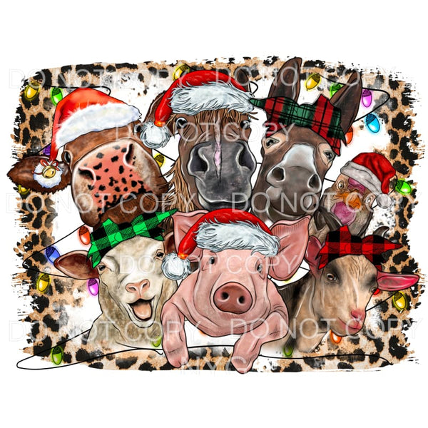 Farm Animal Christmas # 9389 Sublimation transfers - Heat 