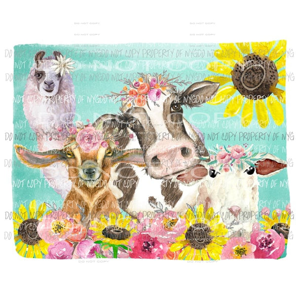 Farm Animal Portrait Sublimation transfers Heat Transfer