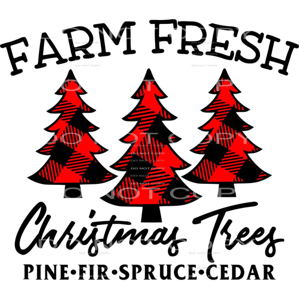 farm fresh Christmas trees #7513 Sublimation transfers - 