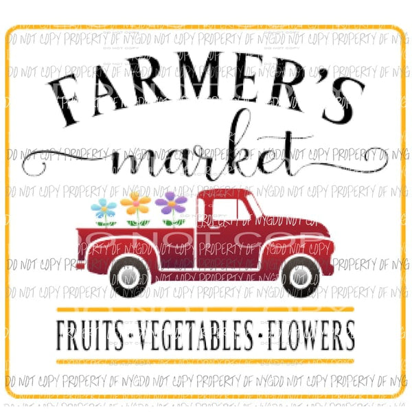 farmers market truck Sublimation transfers Heat Transfer