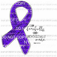 Fearfully and Wonderfully Made Blue ribbon Sublimation transfers Heat Transfer