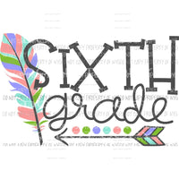 Feathers arrow Pre k - 6th Grade school Sublimation transfers Heat Transfer