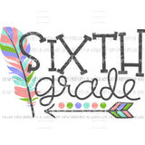 Feathers arrow Pre k - 6th Grade school Sublimation transfers Heat Transfer