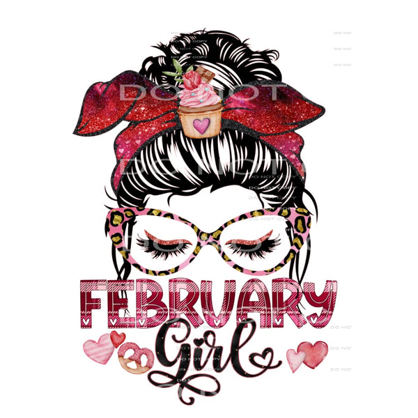 February girl #6180 Sublimation transfers - Heat Transfer