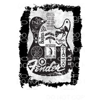 Fender Guitar Rock And Roll Bands #2 Sublimation transfers -