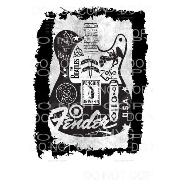 Fender Guitar Rock And Roll Bands #2 Sublimation transfers -