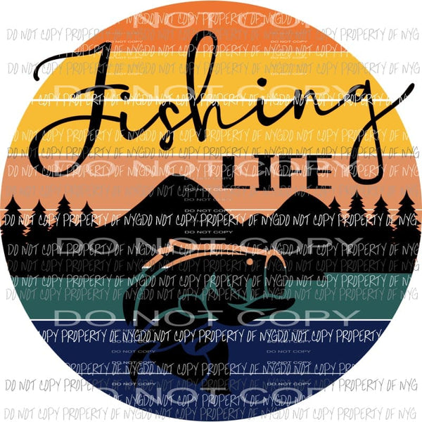 Fishing Life Sublimation transfers Heat Transfer