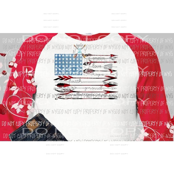 Flag Arrows sublimation transfer Heat Transfer