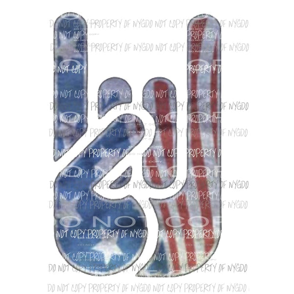 Flag Hand Sublimation transfers Heat Transfer