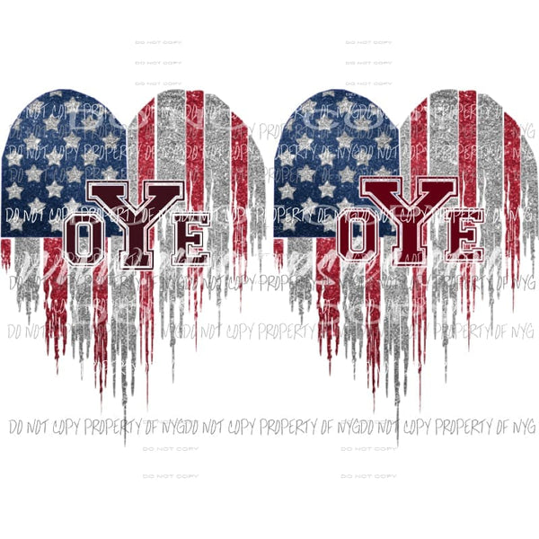 Flag heart custom Maroon 2 show you will receive one Sublimation transfers Heat Transfer