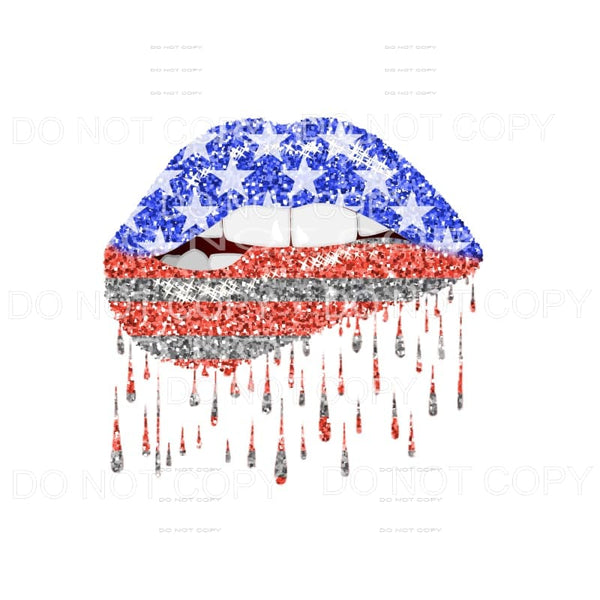 Flag Lips # 4 Sublimation transfers - Heat Transfer