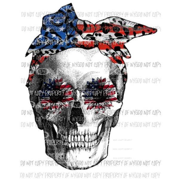 Flag skull Sublimation transfers Heat Transfer