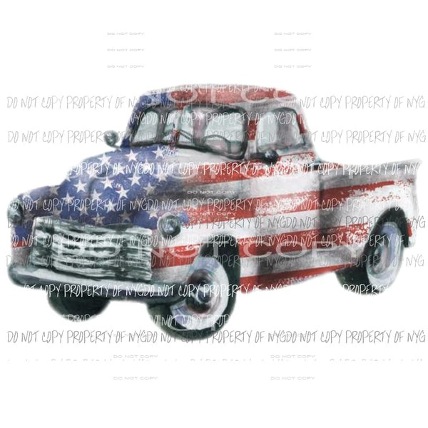 Flag Truck Sublimation transfers Heat Transfer