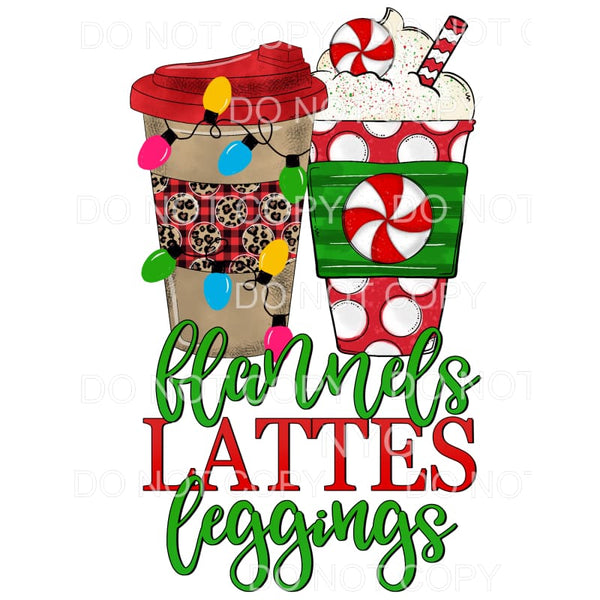 Flannels Lattes Leggings Coffee Cups Leopard Red White Polka