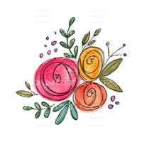 floral bundle #4932 Sublimation transfers - Heat Transfer