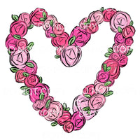 Floral Heart Pink #2220 Sublimation transfers - Heat 