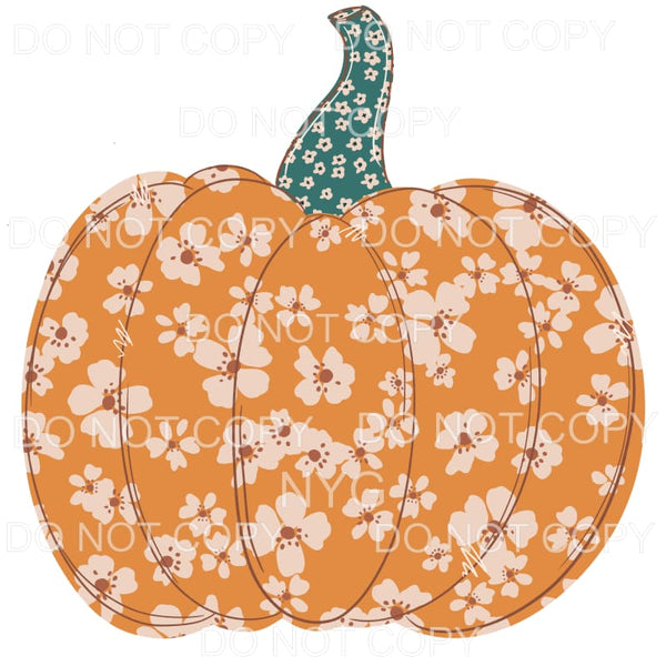 floral pumpkin # 139 Sublimation transfers - Heat Transfer