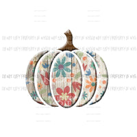 floral pumpkin Sublimation transfers Heat Transfer