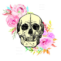 floral skull #8595 Sublimation transfers - Heat Transfer