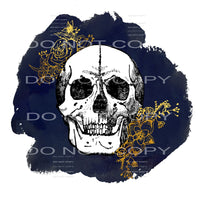 floral skull #8596 Sublimation transfers - Heat Transfer